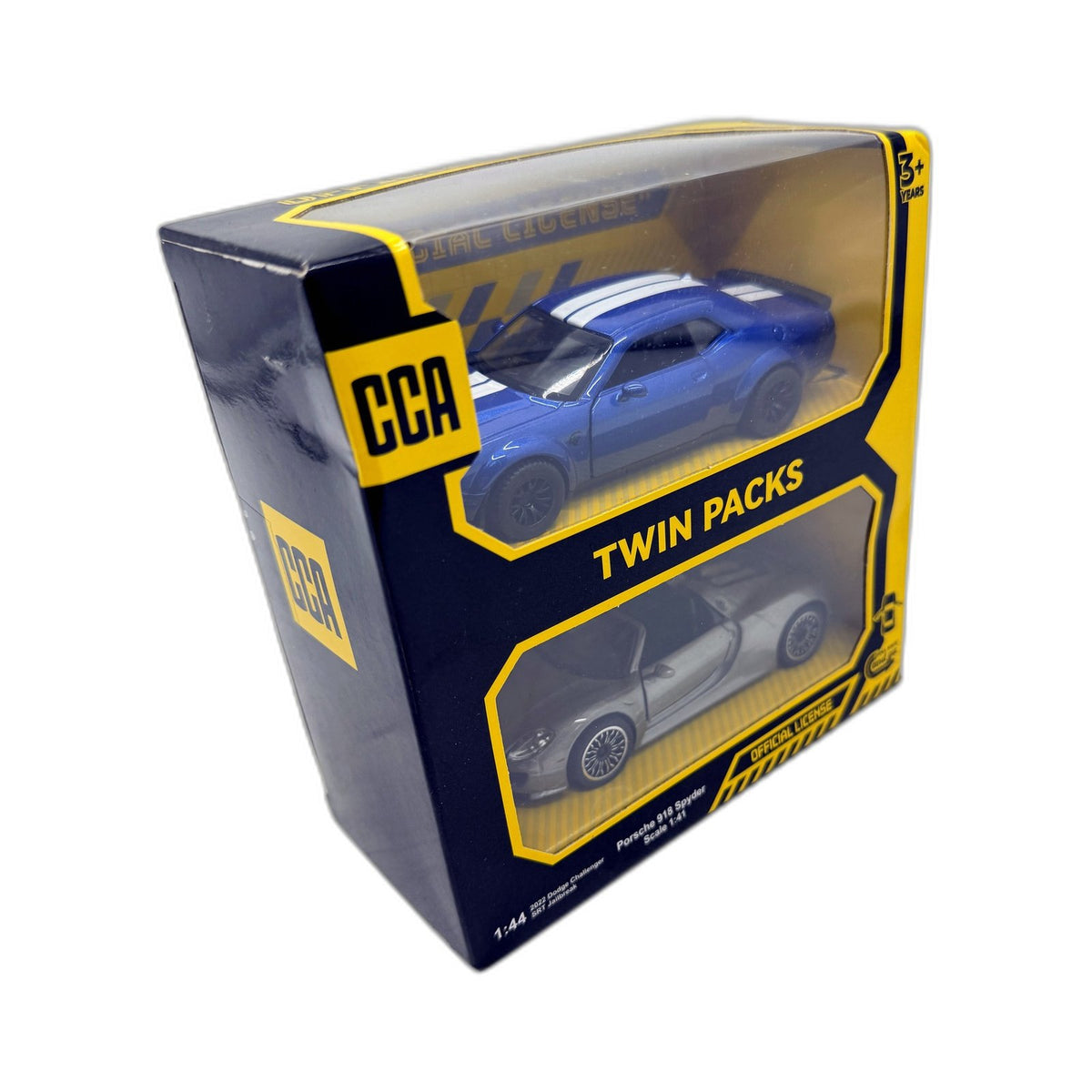 CCA 1:44 Scale Dodge Challenger and Porsche 918 Spyder Die Cast Cars NEW