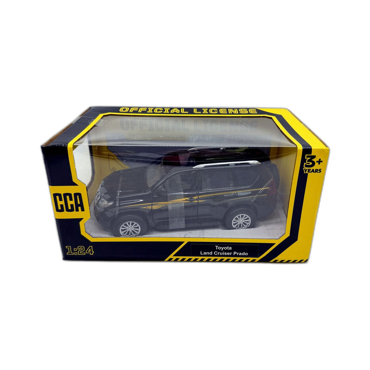 CCA Collectable 1:24 Scale Toyota Land Cruiser Prado Diecast Toy Car, Black NEW