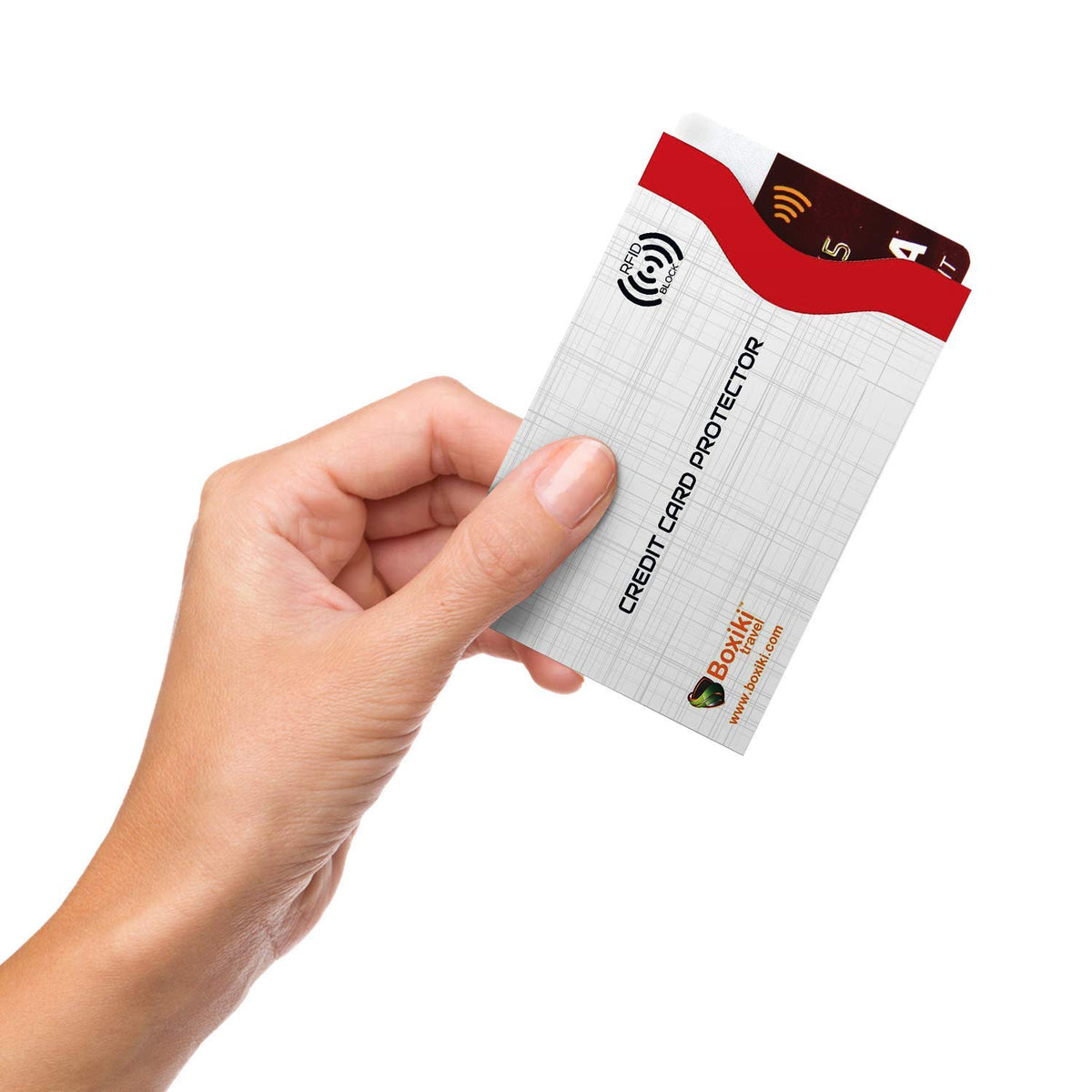 Boxiki Travel RFID Blocking Passport Wallet Sleeves, 12 Pcs, White NEW