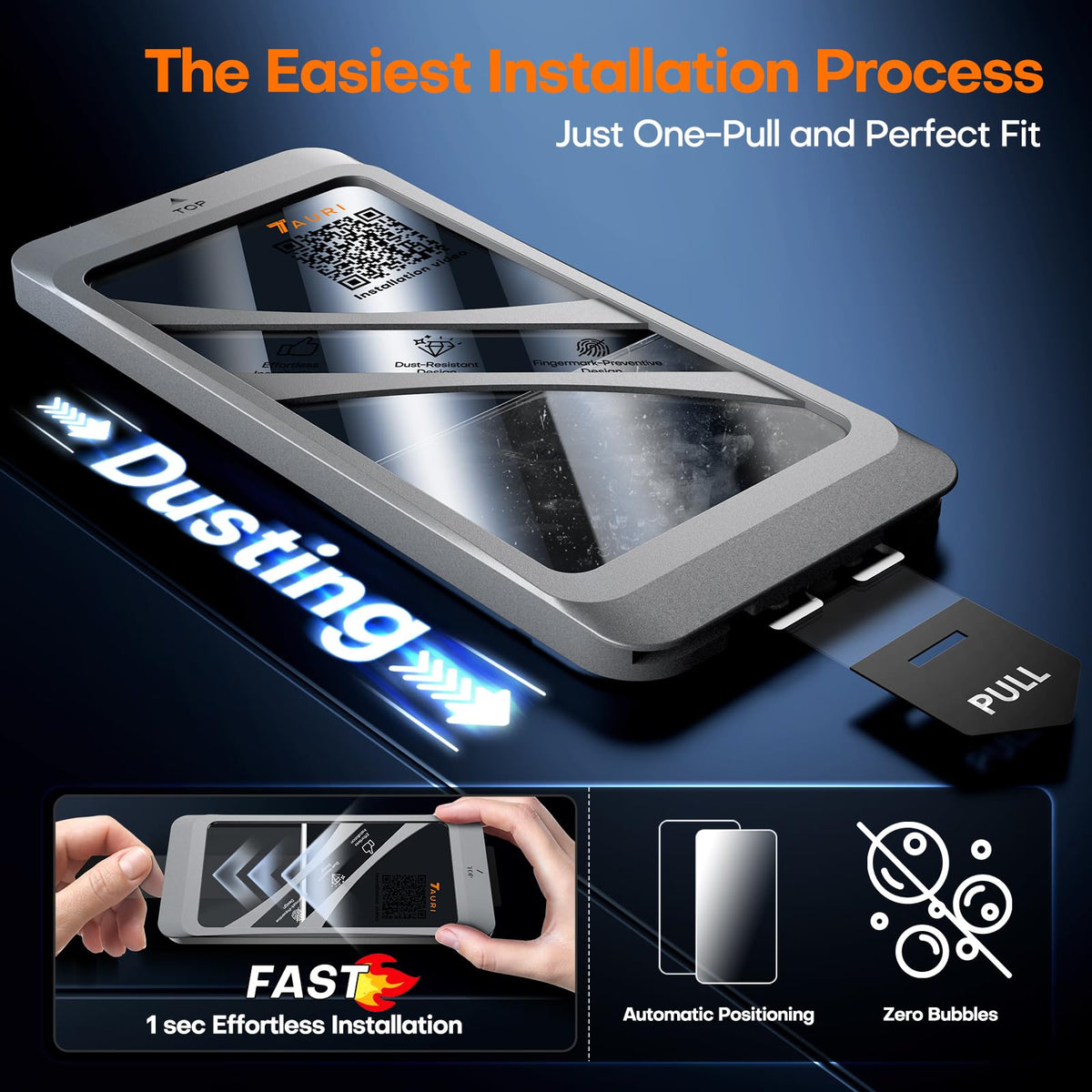 TAURI 3-Pack Tempered Glass Screen Protectors iPhone 16 Pro 6.3" Transparent NEW