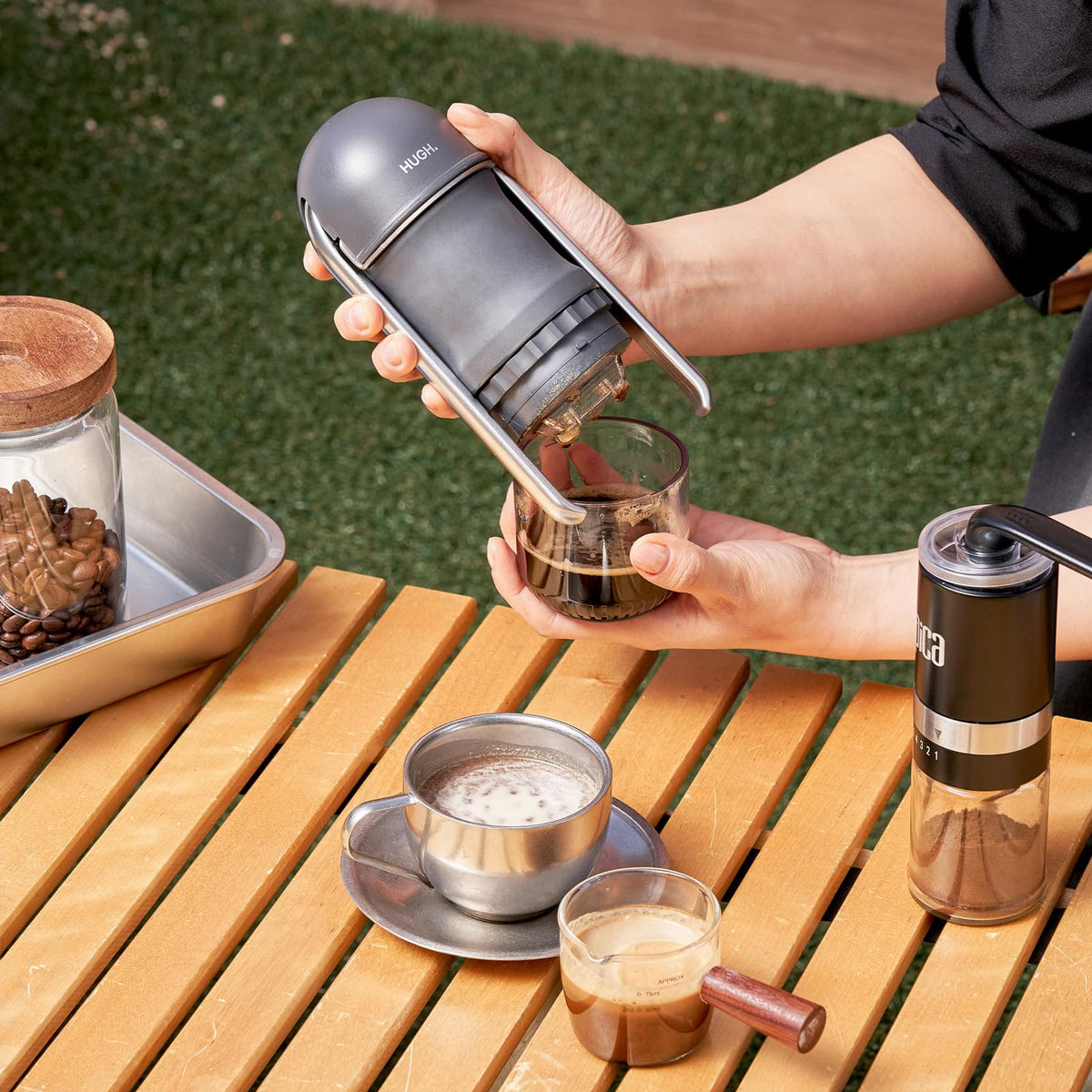 LEVERPRESSO Manual Espresso Maker 9 Bar Double Shot Portable Lever Black NEW