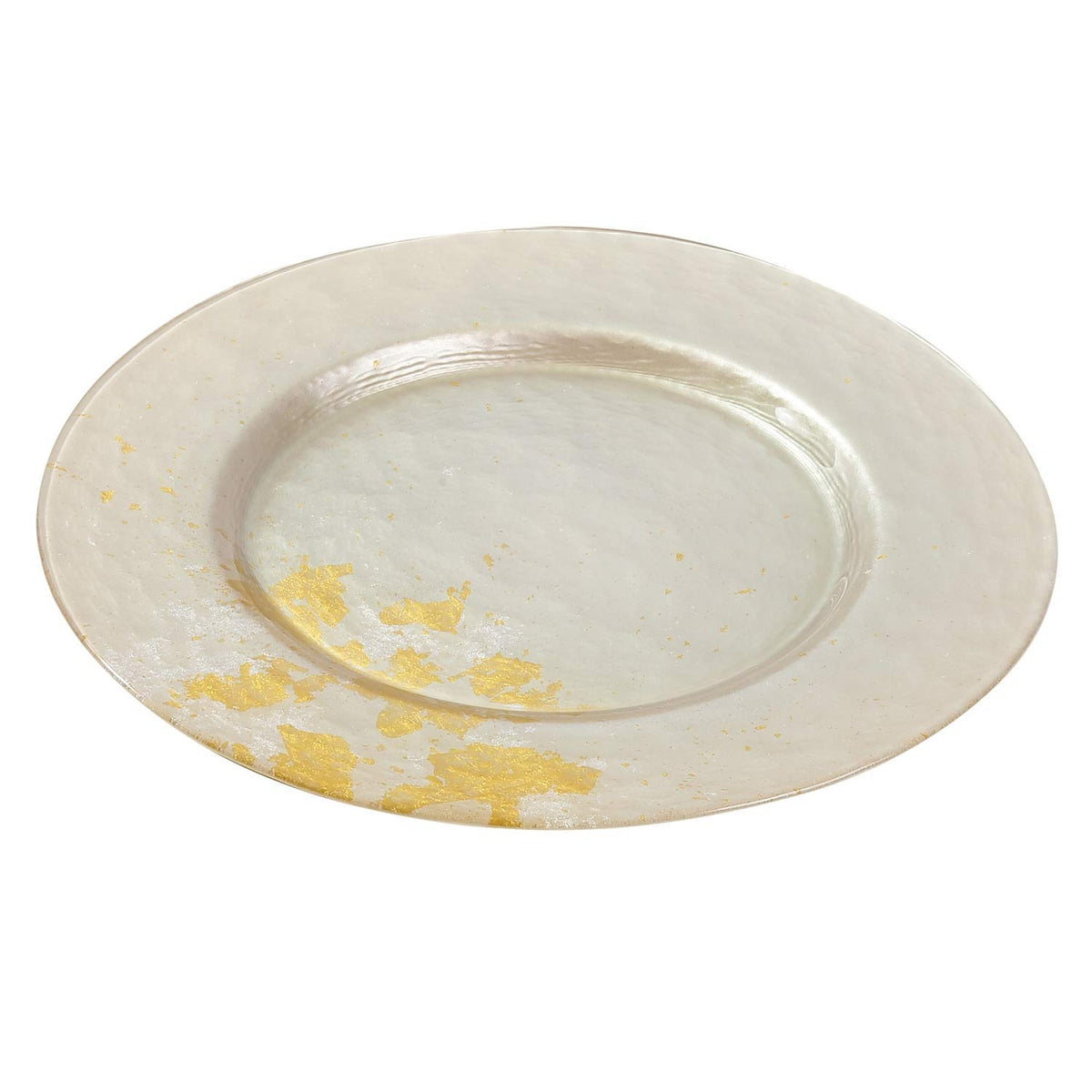 Syosaku Majestic White Urushi Glass Dinner Plate 12.5-inch (32cm) Elegant NEW