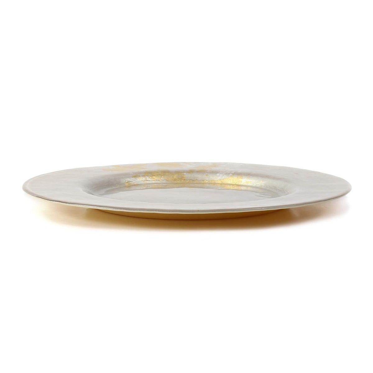 Syosaku Majestic White Urushi Glass Dinner Plate 12.5-inch (32cm) Elegant NEW