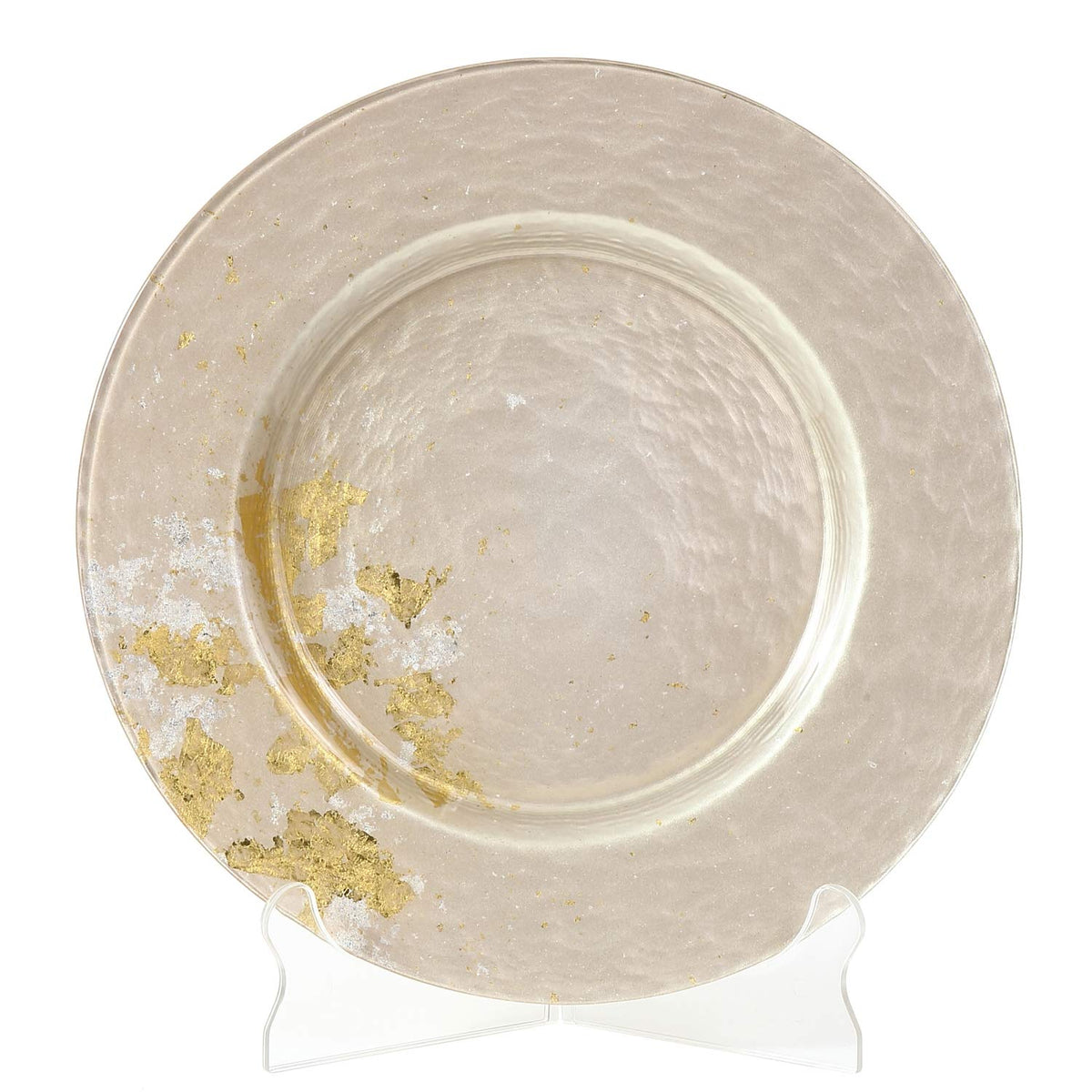 Syosaku Majestic White Urushi Glass Dinner Plate 12.5-inch (32cm) Elegant NEW