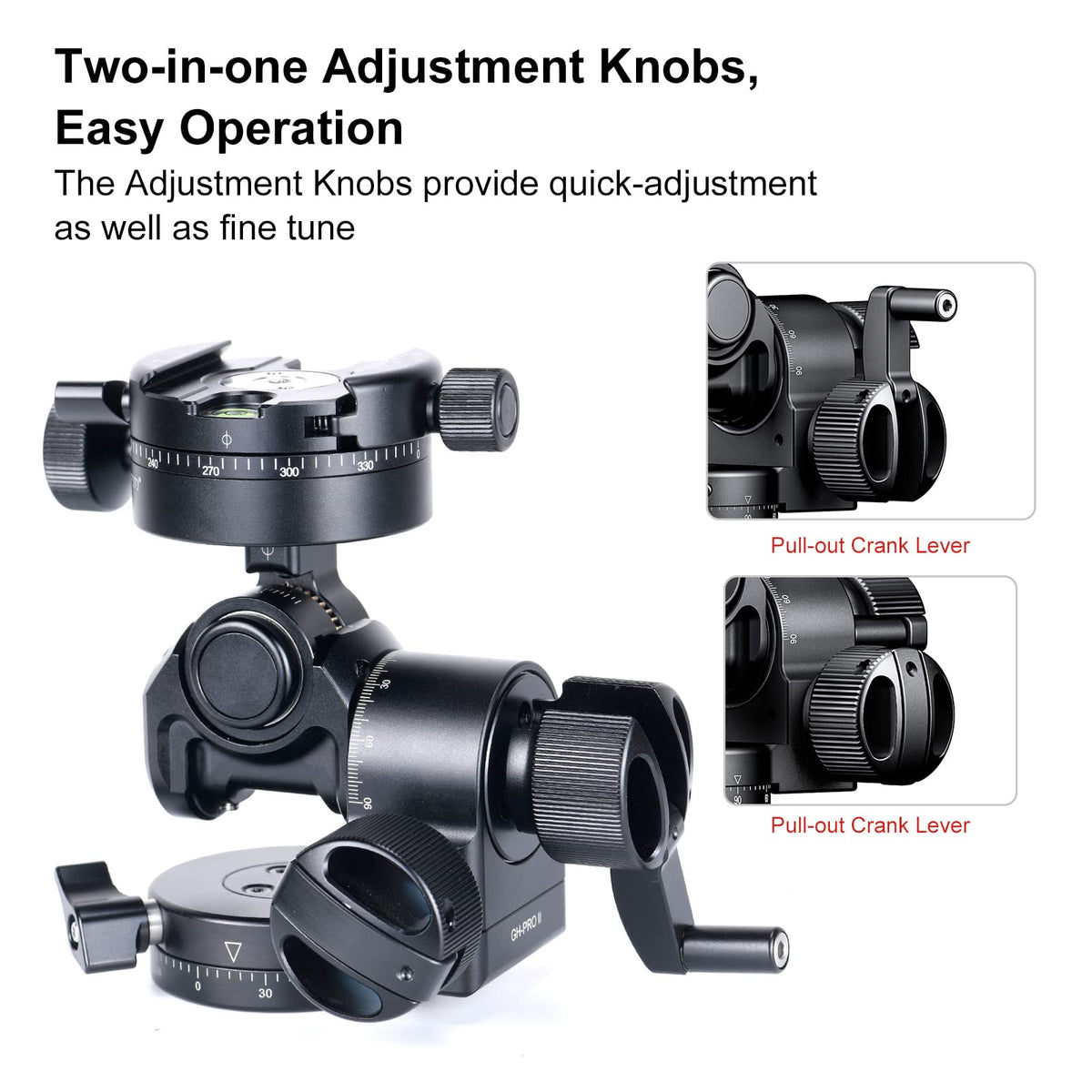 Sunwayfoto Geared Head Tripod with 3D Independent Adjustment in Black NEW