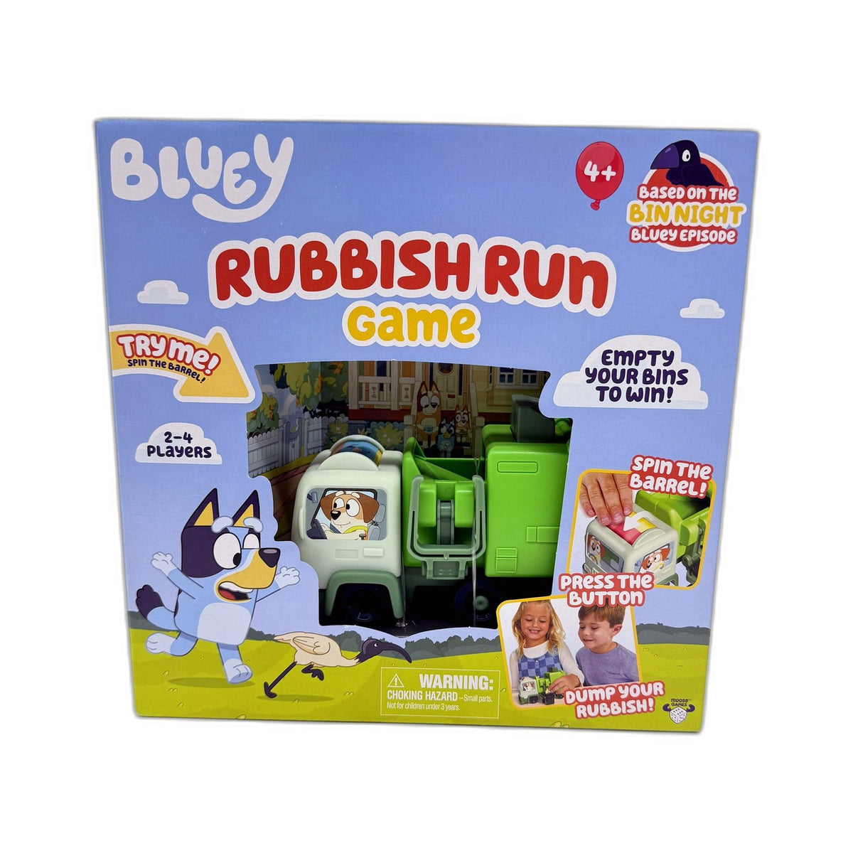 Bluey Garbage Truck Rubbish Run Game for 2-4 Players Ages 4+ NEW