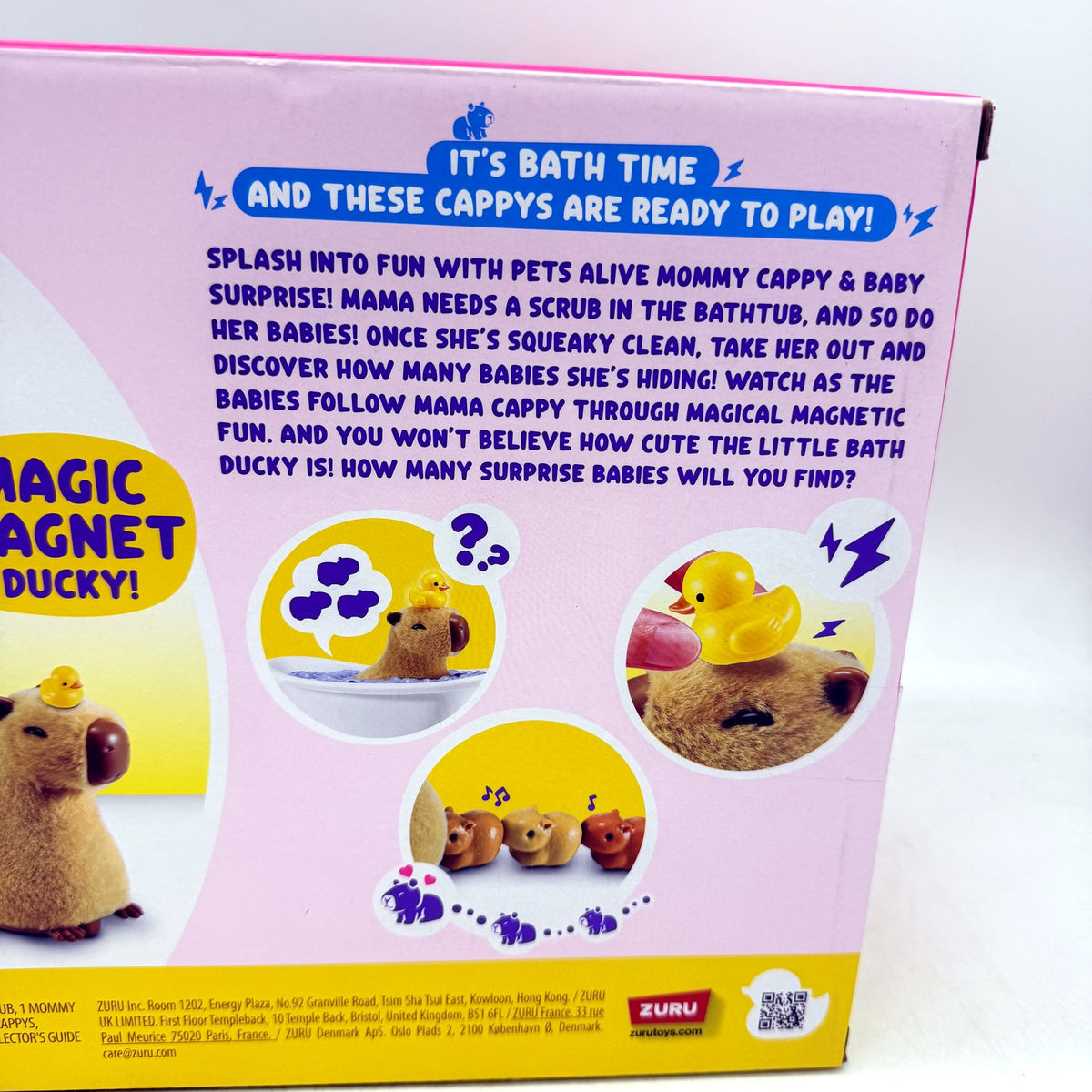 Zuru Pets Alive Mommy Cappy & Baby Surprise Plush Toy Bath Multi Color NEW