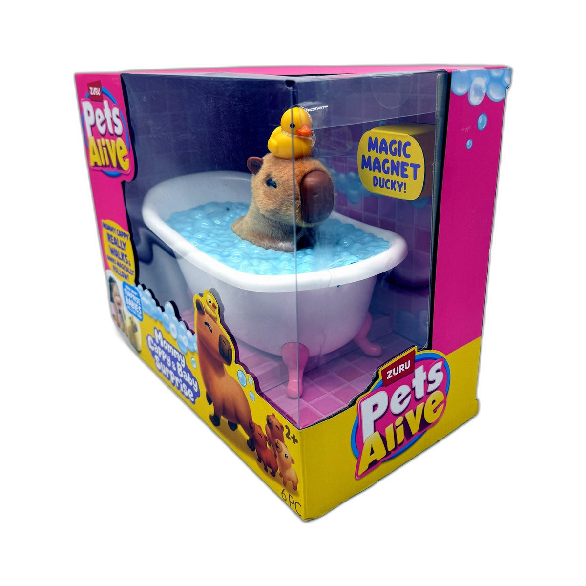 Zuru Pets Alive Mommy Cappy & Baby Surprise Plush Toy Bath Multi Color NEW