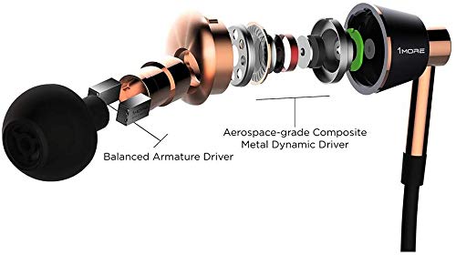 1MORE Triple Driver Hi-Res Bronze In-Ear Headphones, Earphones for Music DEMO