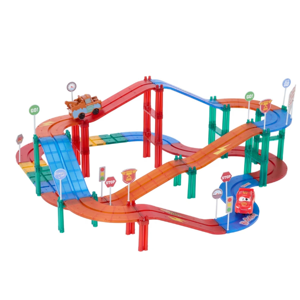 Disney Pixar Cars Magnetic Playset - 103 Piece Multicolor Toy Set for Kids DEMO