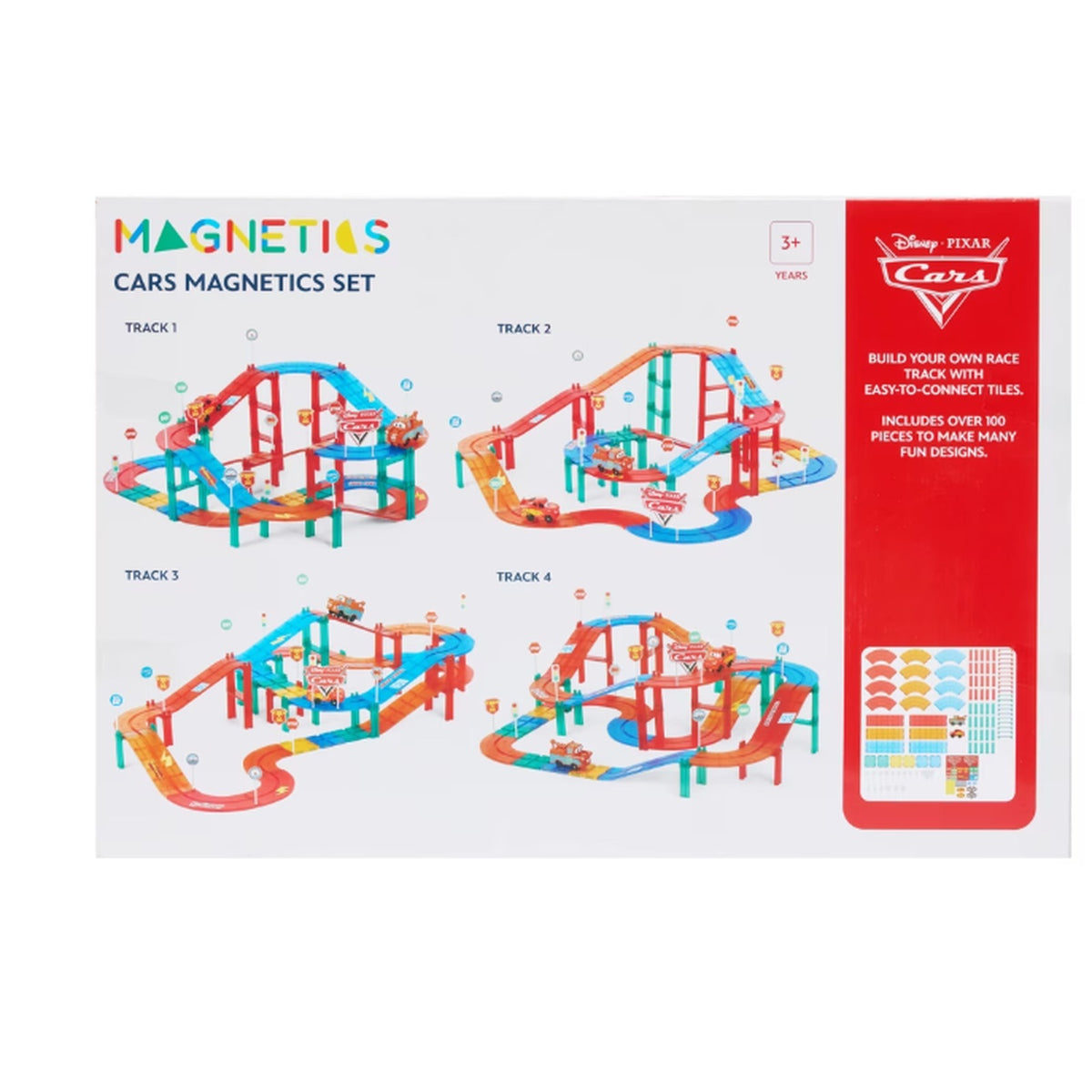 Disney Pixar Cars Magnetic Playset - 103 Piece Multicolor Toy Set for Kids DEMO