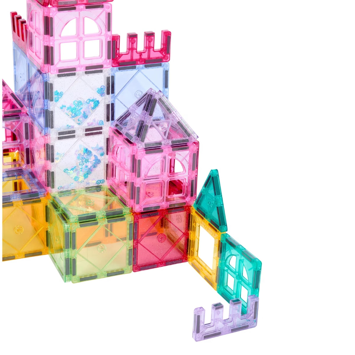 Magnetic Building Tiles Starter Castle 100 Pc Construction Set Ages 3+ DEMO