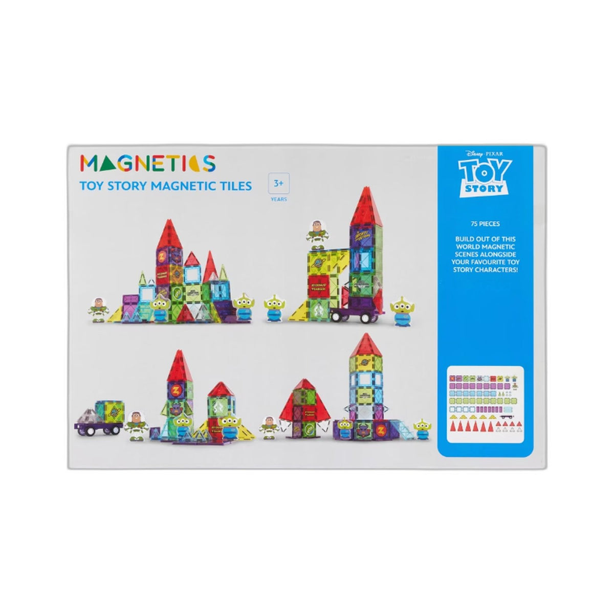 Magnetiics Toy Story Magnetic Building Tiles Disney Pixar Multicolor DEMO