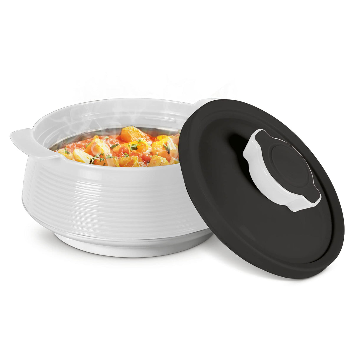 Milton Casserole Dish Double Walled Insulated Stainless Steel Hot Food NEW