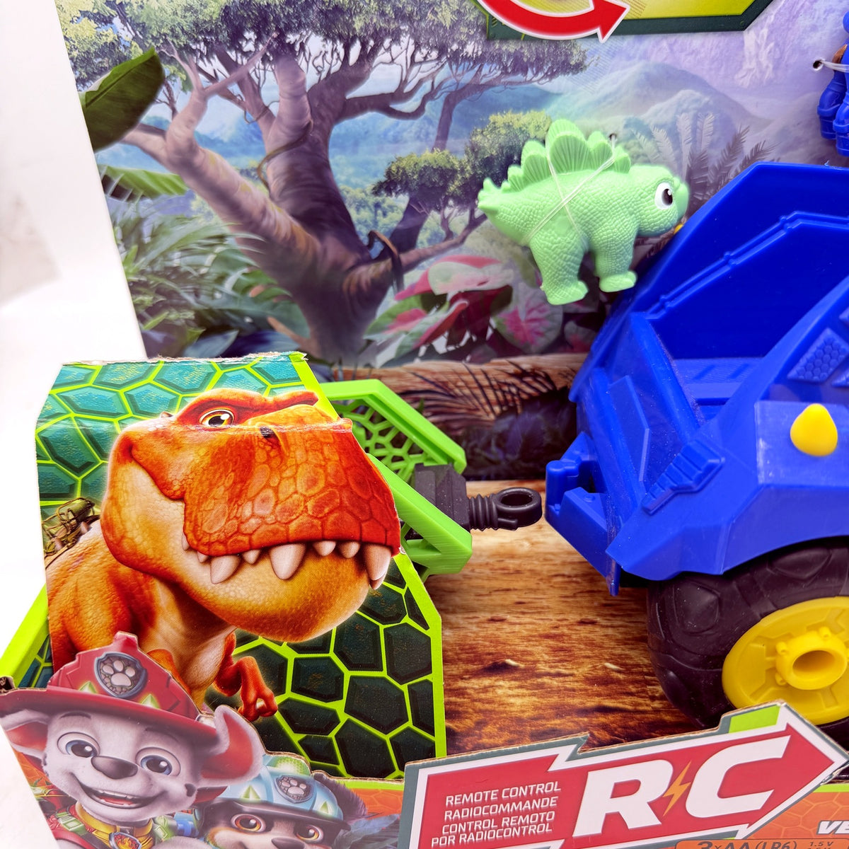 Paw Patrol Dino Tow & Dash Remote Control Dinosaur Toy Vehicle Multi Color NEW