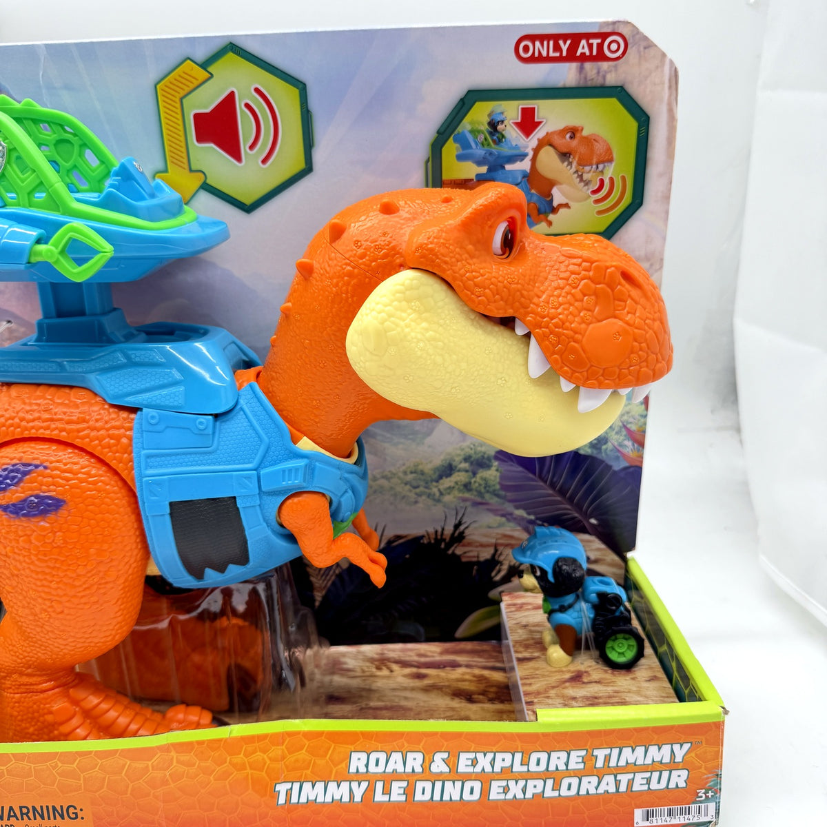PAW Patrol The Dino Movie Roar and Explore Timmy 10" Interactive Toy NEW