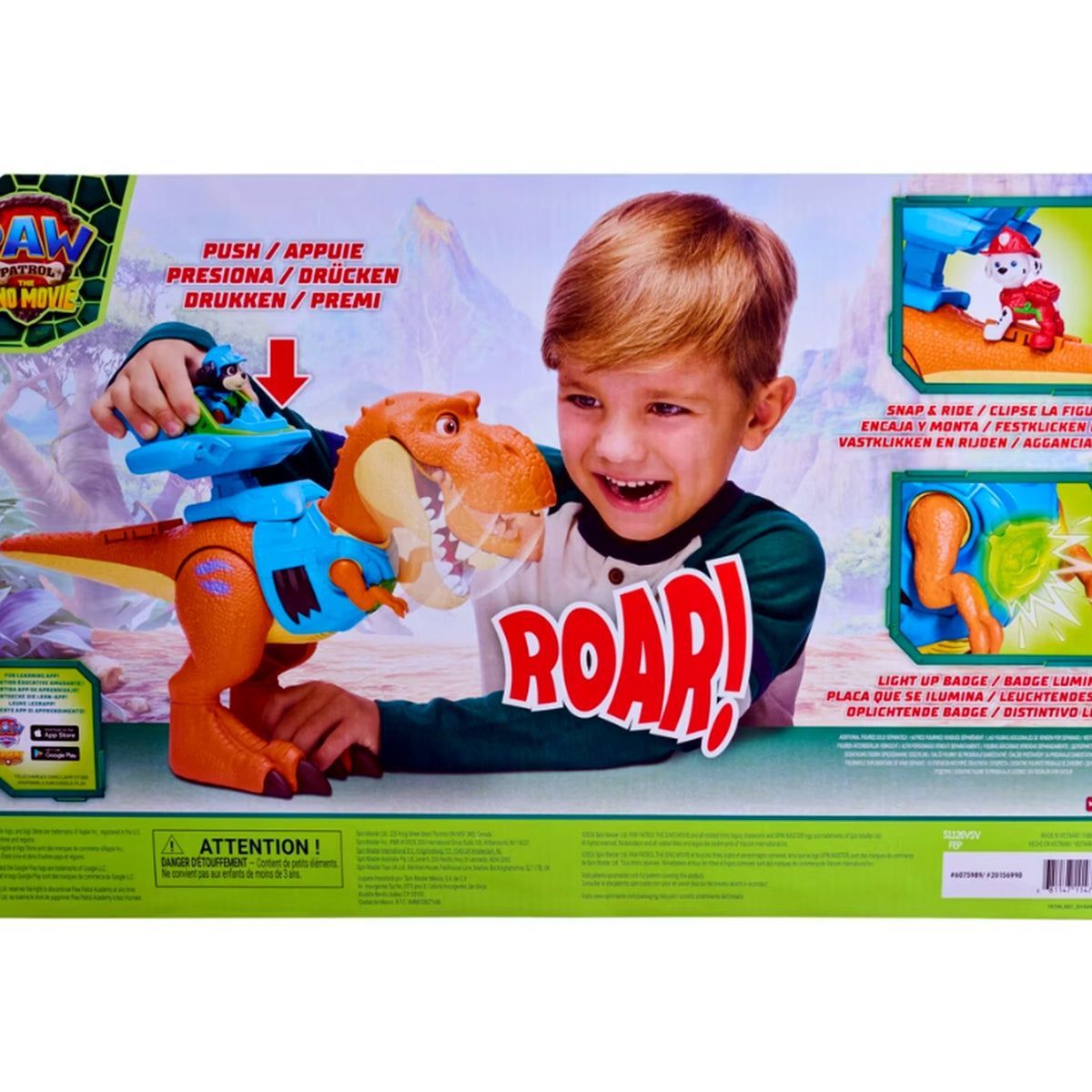 PAW Patrol The Dino Movie Roar and Explore Timmy 10" Interactive Toy NEW