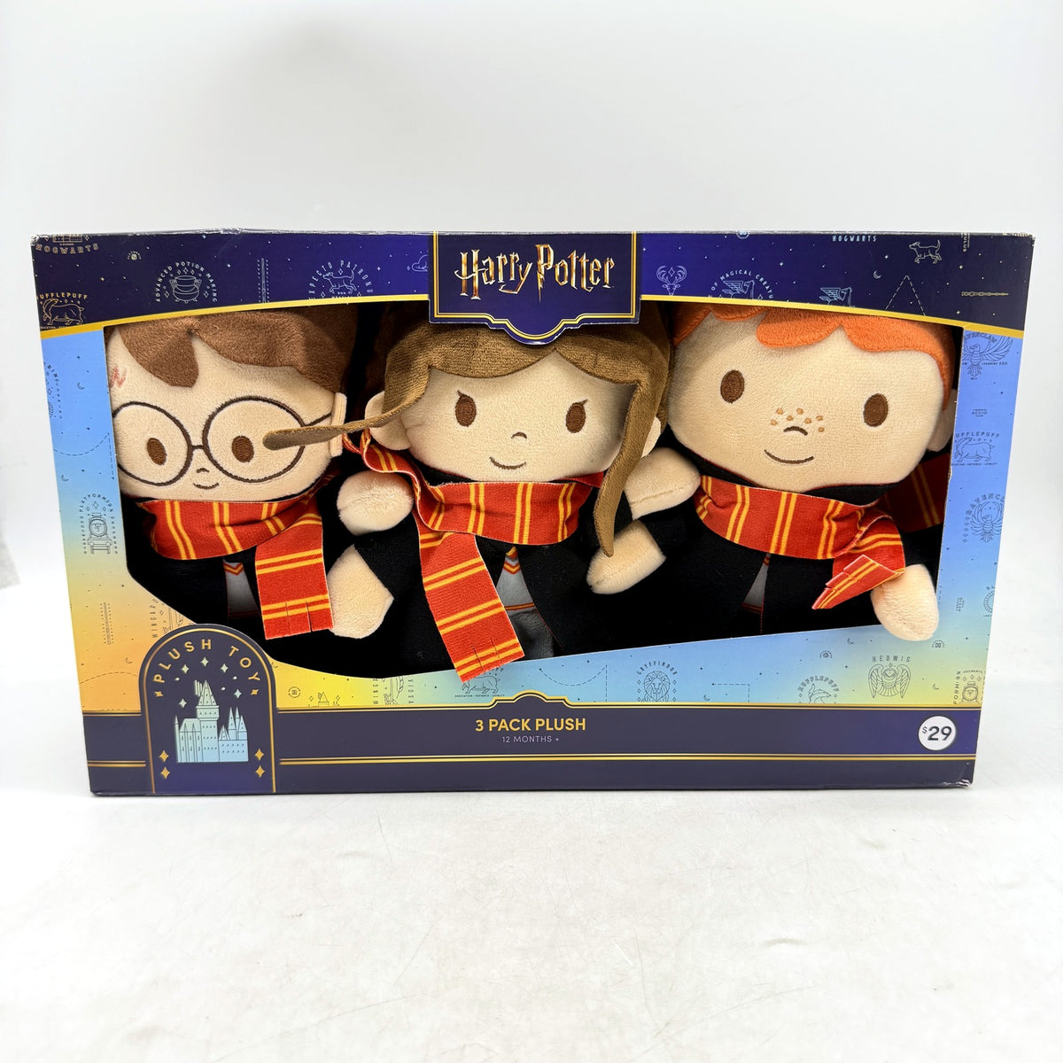 Harry Potter Hermione Granger & Ron Weasley Plush Toy Set, Multi Color NEW