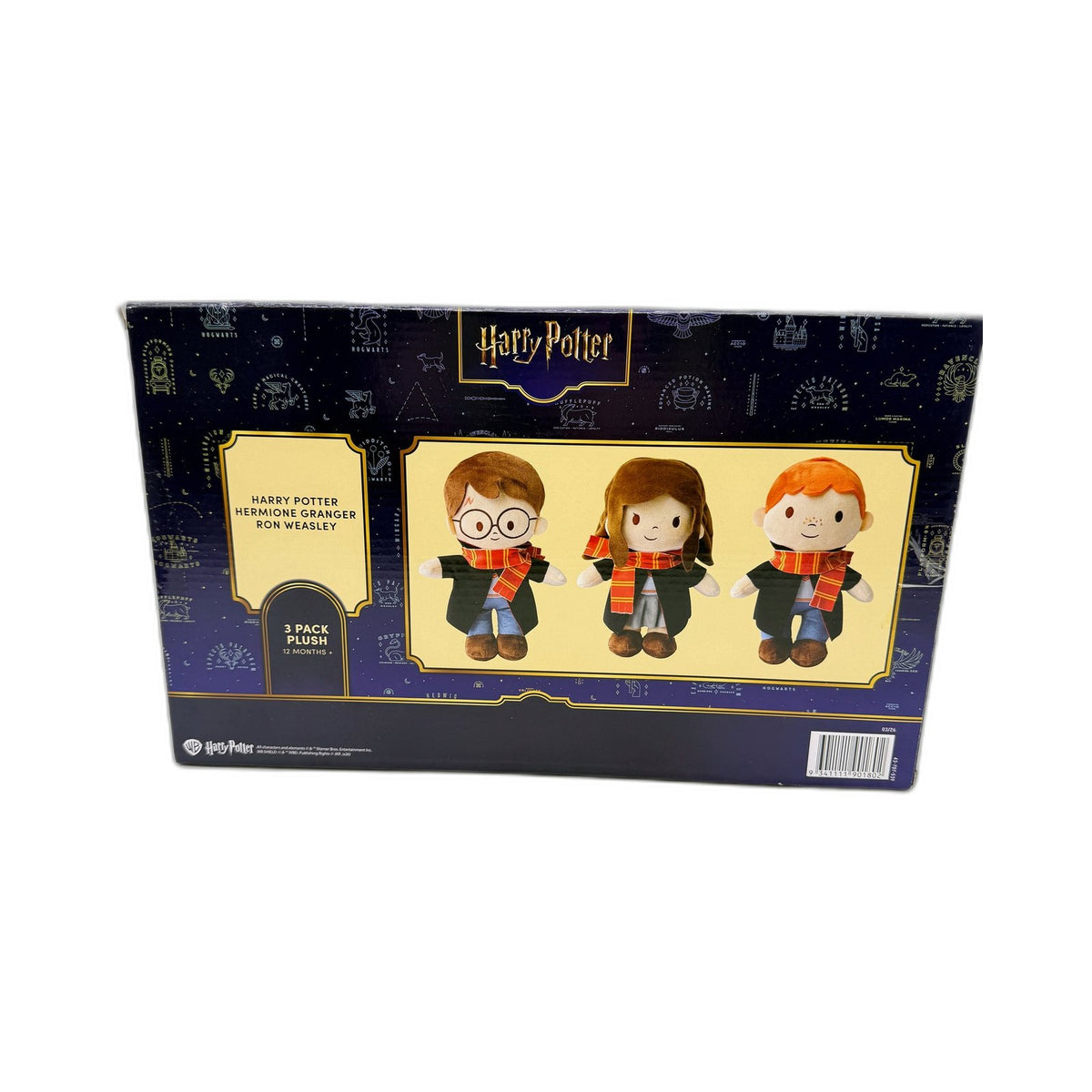 Harry Potter Hermione Granger & Ron Weasley Plush Toy Set, Multi Color NEW