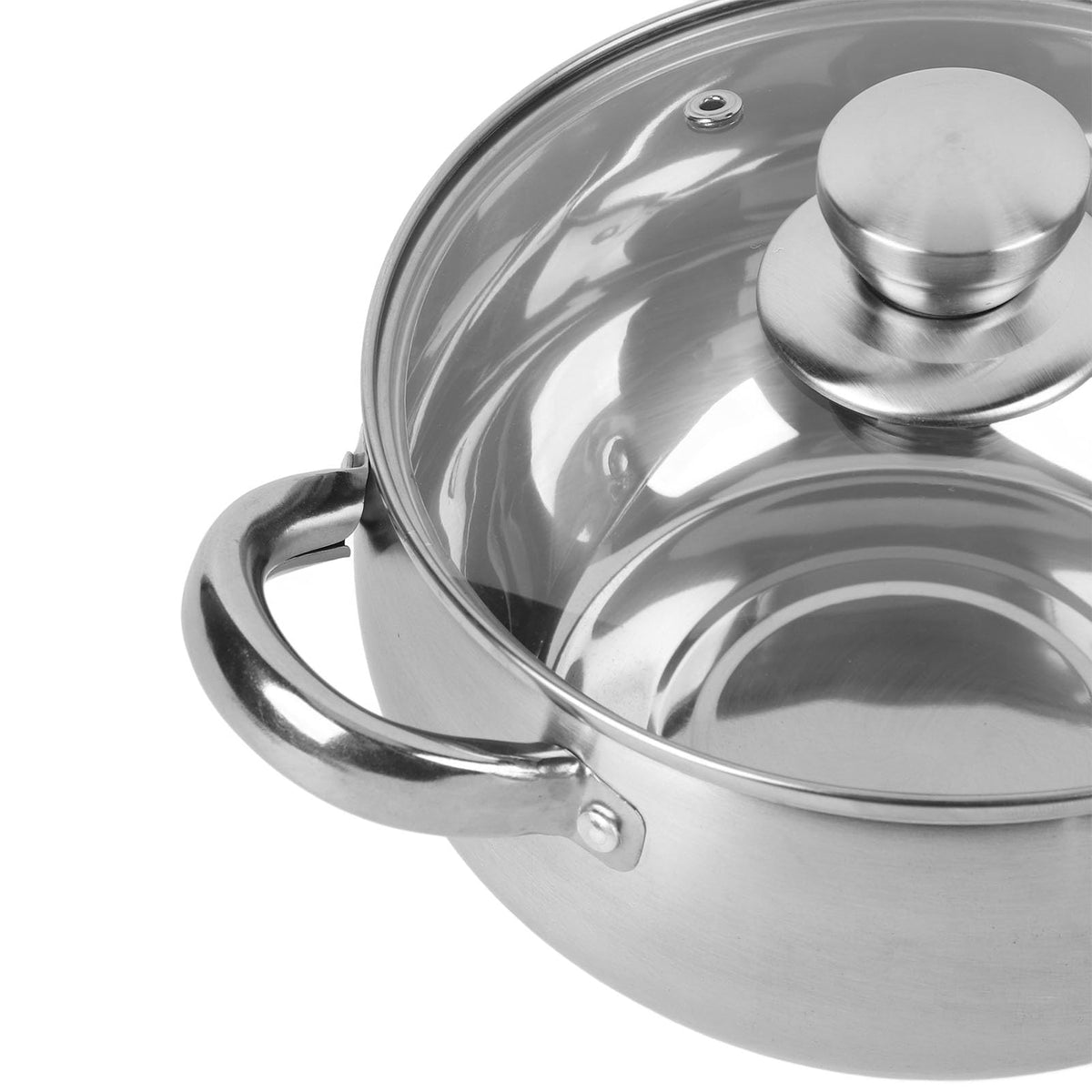 Fdit 3-Piece Stainless Steel Soup Pot Set Thick Non-Stick Bottom Cookware NEW