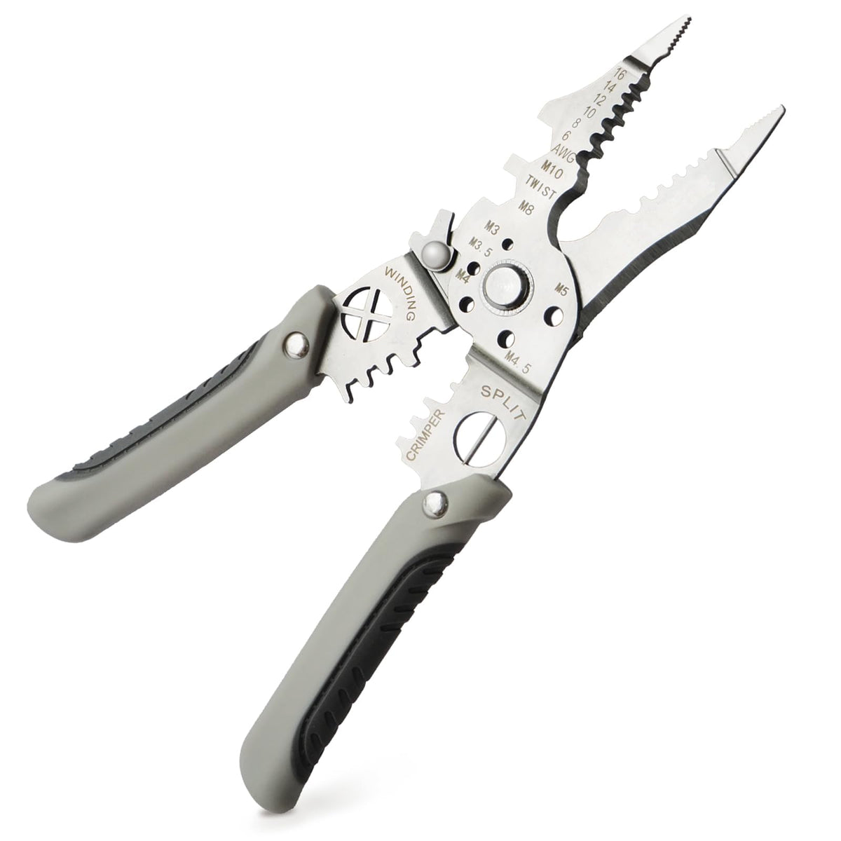 FLRMINGE 9-in-1 Wire Stripper Tool Cutter Crimper Adjustable Wirewhite NEW