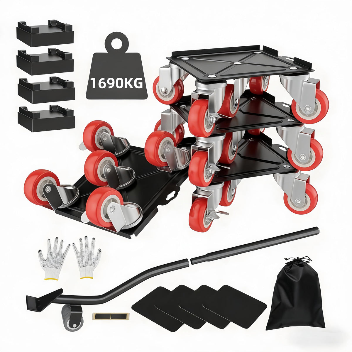 IGERCN Heavy Duty Furniture Lifter & Fridge Mover Set 1690KG Capacity NEW