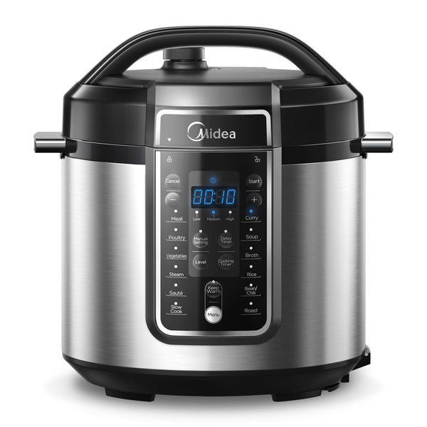 Midea 6L Electric Pressure Cooker Stainless Steel 12 Presets 24H Delay DEMO