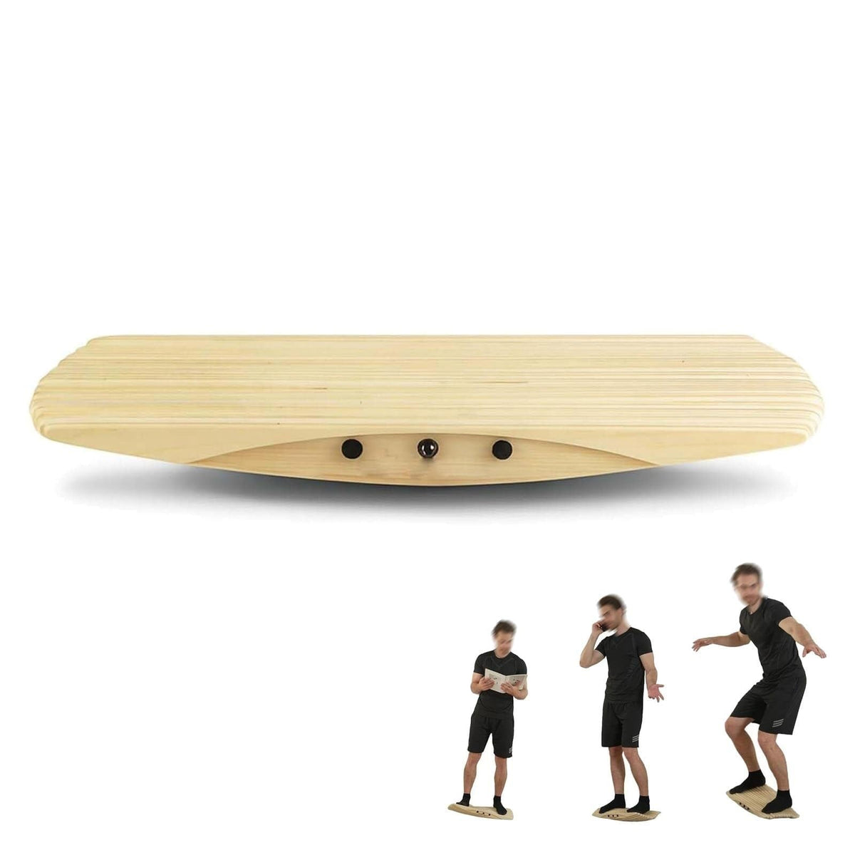 Wooden 360° Rocker Balance Trainer Board for Standing Desk, One Size NEW