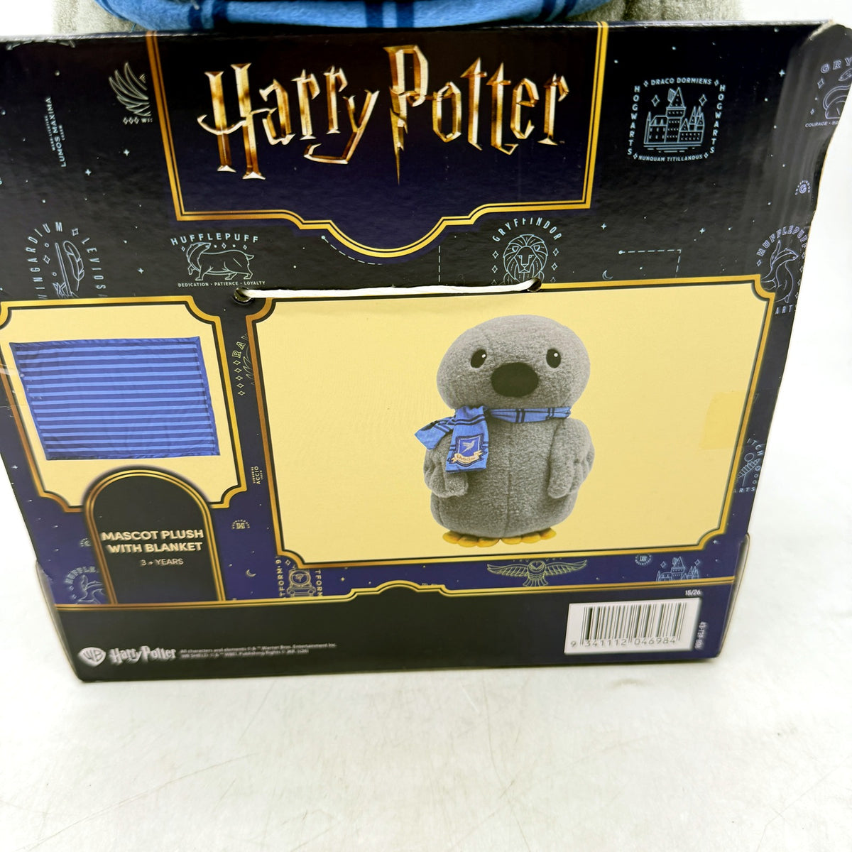 Harry Potter Gray Mascot Plush Toy with Soft Fleece Blanket for Ages 3+ NEW