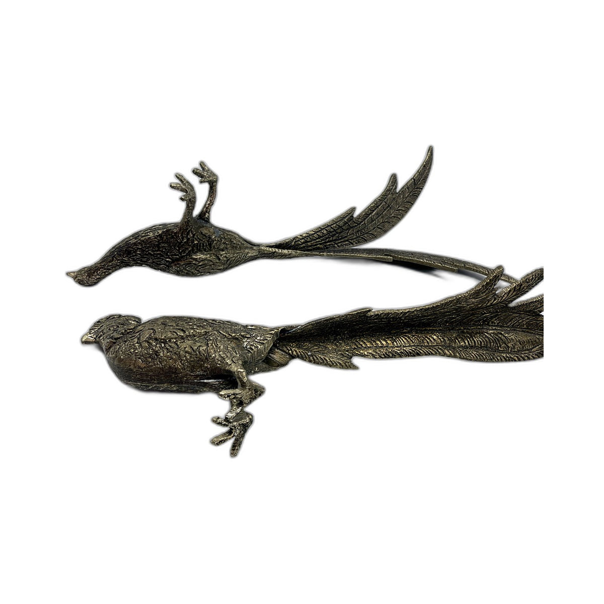 VINTAGE Metal Bird Pheasant Figurines Ornate Home Decor Ornaments 20cm