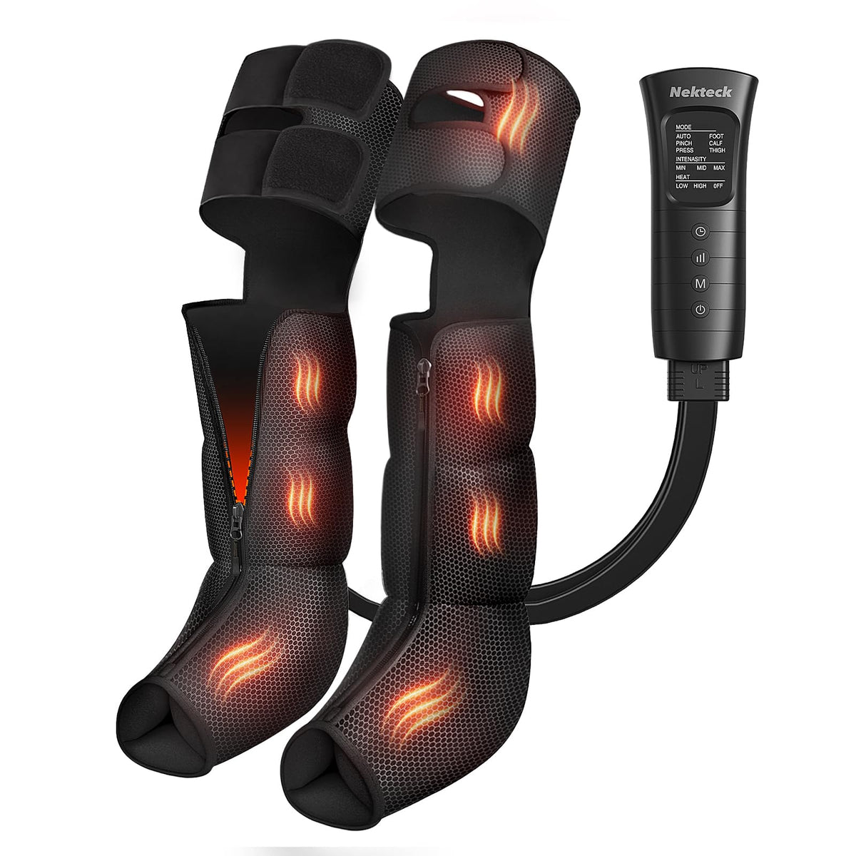 Nekteck Leg Compression Massager with Heat for Circulation and Pain Relief Feet 