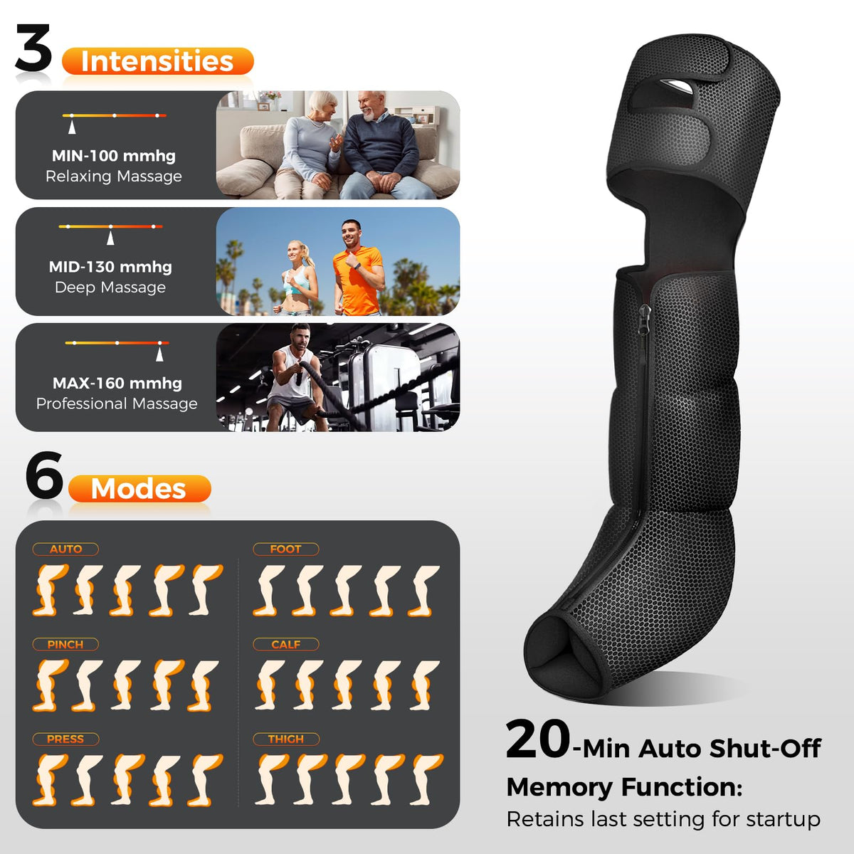 Nekteck Leg Compression Massager with Heat for Circulation and Pain Relief Feet
