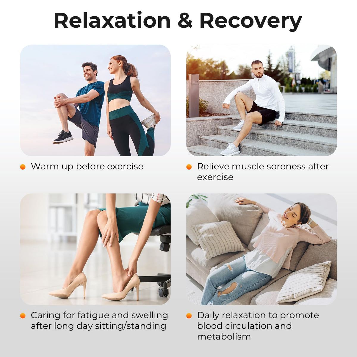 Nekteck Leg Compression Massager with Heat for Circulation and Pain Relief Feet