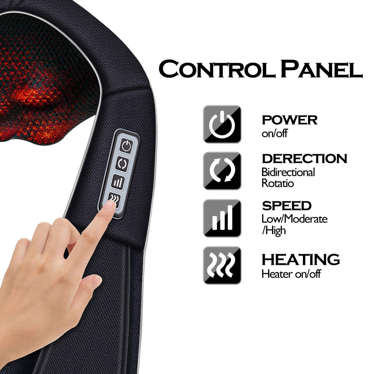 NEW Shiatsu Neck & Back Massager with Heat - VIKTOR JURGEN Deep Tissue Kneading