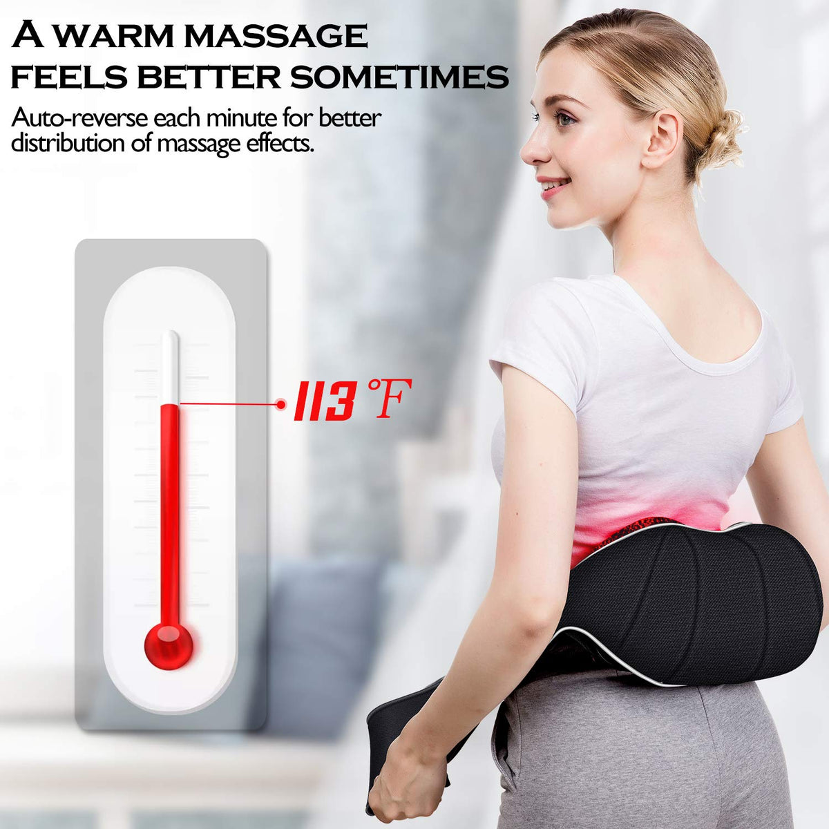 NEW Shiatsu Neck & Back Massager with Heat - VIKTOR JURGEN Deep Tissue Kneading
