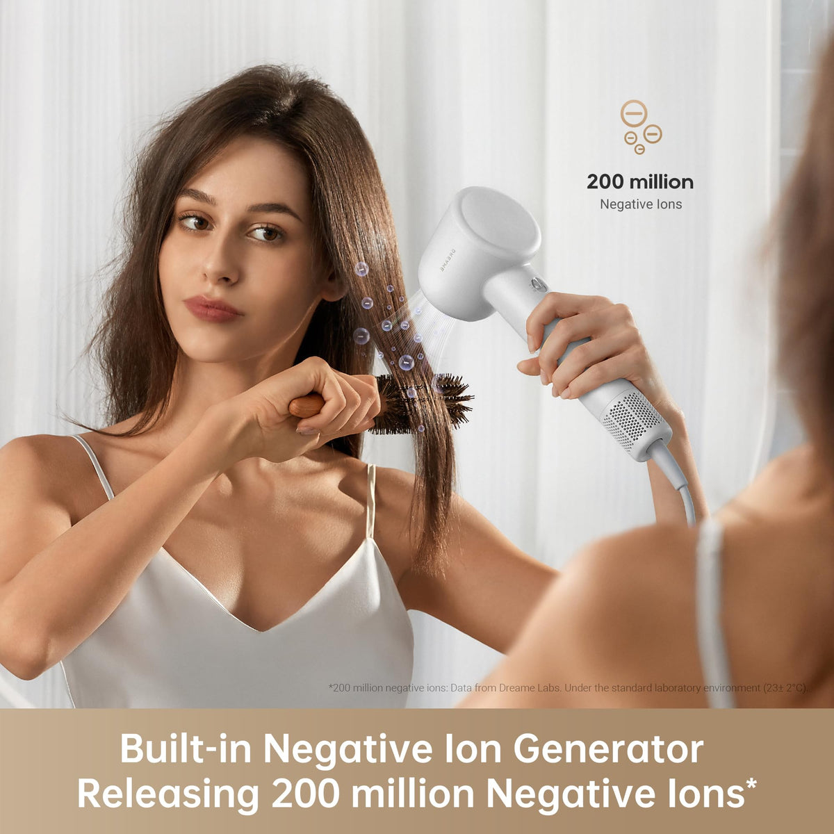 DREAME Hair Gleam High-Speed Brushless Motor Dryer Gray NEW