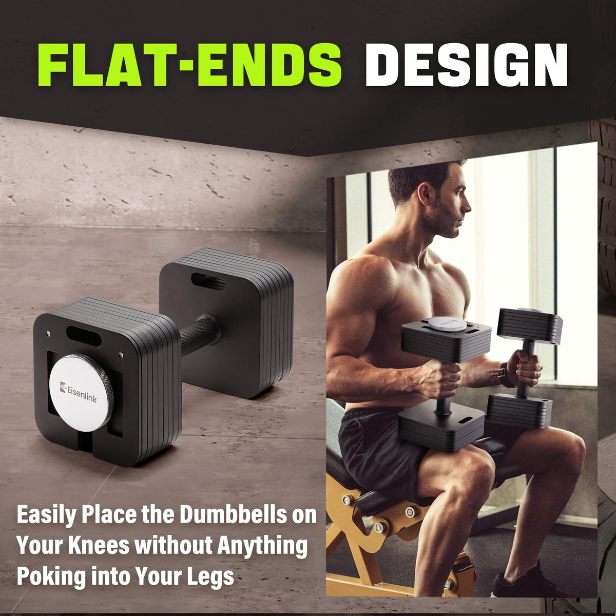 Eisenlink Adjustable Dumbbells Dumbbell 4-20kg Alloy Steel Single 2kg DEMO