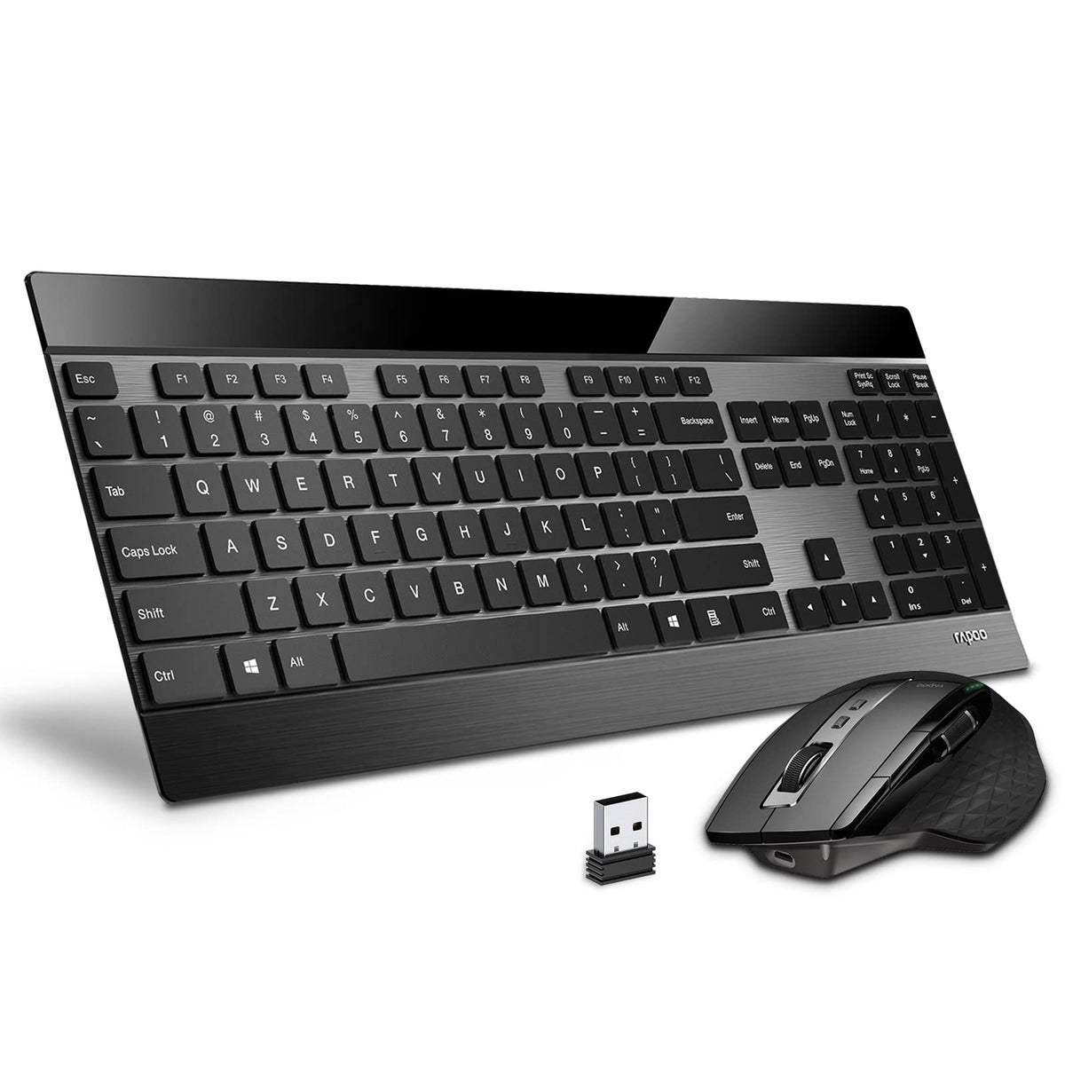 RAPOO Wireless Keyboard and Mouse Combo Bluetooth Black Set 9900M NEW