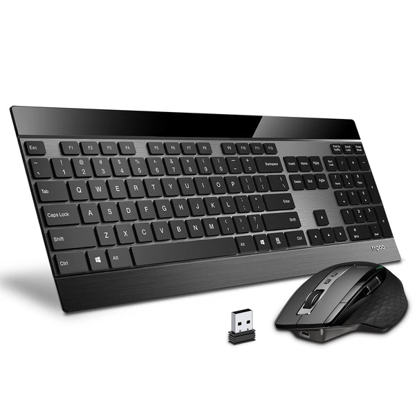 RAPOO Wireless Keyboard and Mouse Combo Bluetooth Black Set 9900M NEW