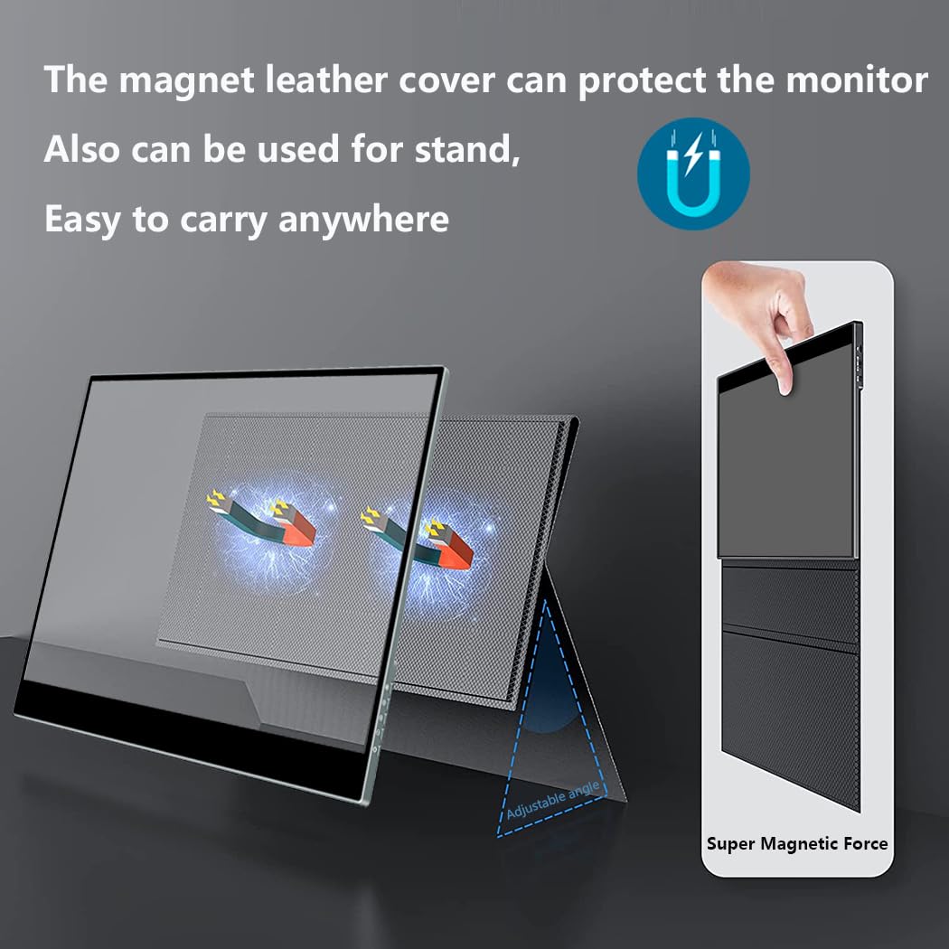 Magedok 17.3" Monitors 4K Touchscreen Portable Monitor UHD - Black NEW