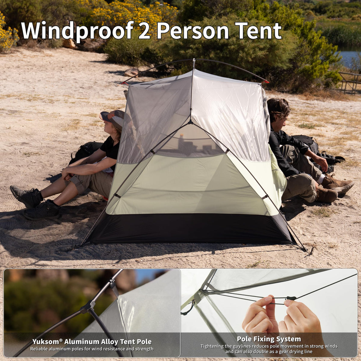 Naturehike Mongar PRO Ultralight Dome Tent 5000mm Waterproof Size 2 Person NEW