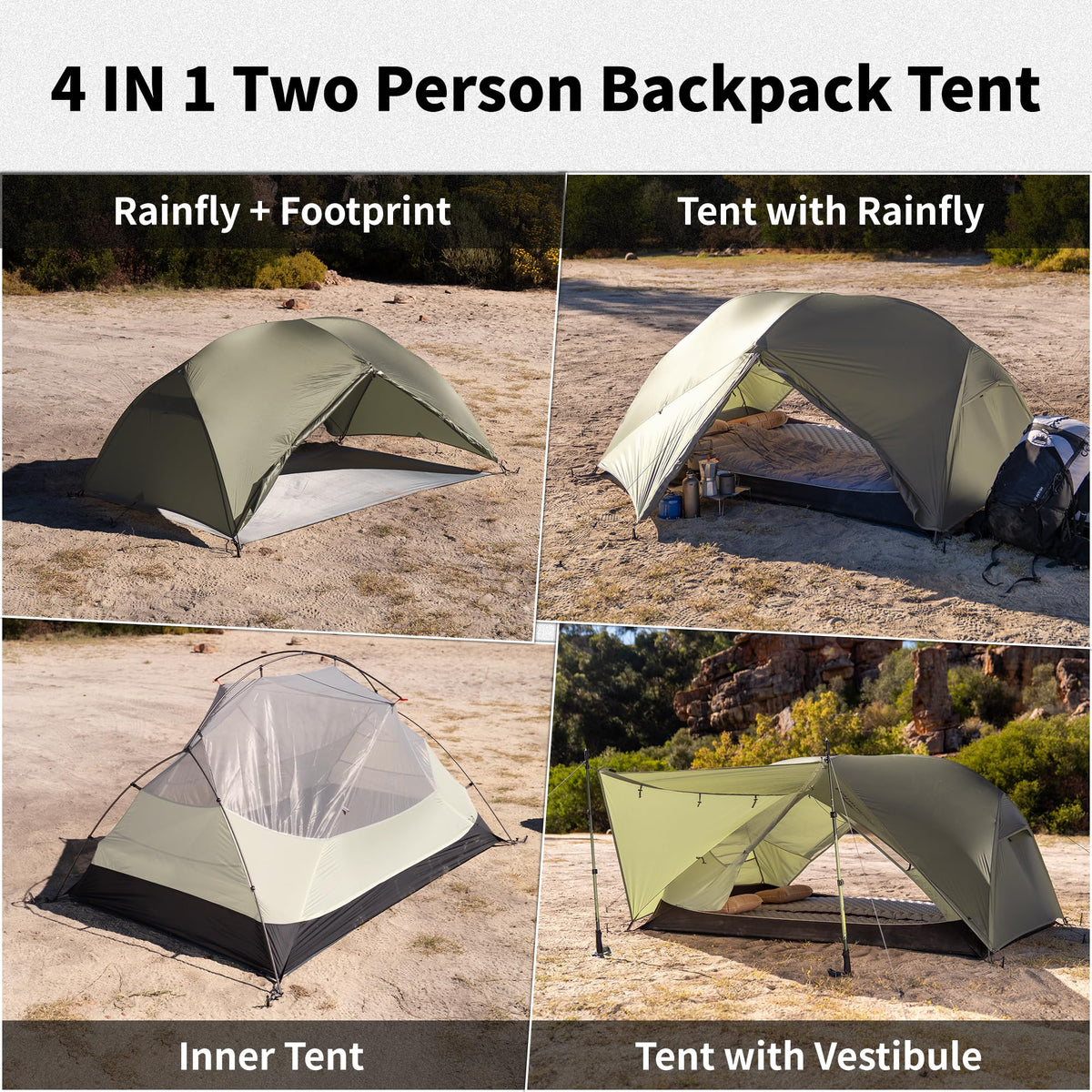 Naturehike Mongar PRO Ultralight Dome Tent 5000mm Waterproof Size 2 Person NEW