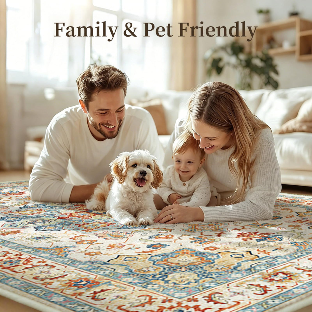 UZU Vintage Runners Boho Non-Slip Washable Runner Rug 60x300cm | Hallway NEW