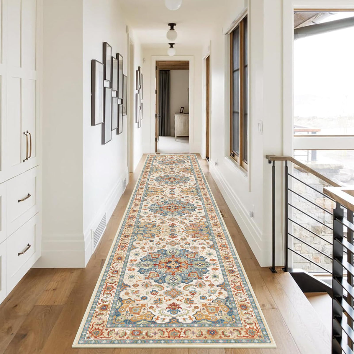 UZU Vintage Runners Boho Non-Slip Washable Runner Rug 60x300cm | Hallway NEW
