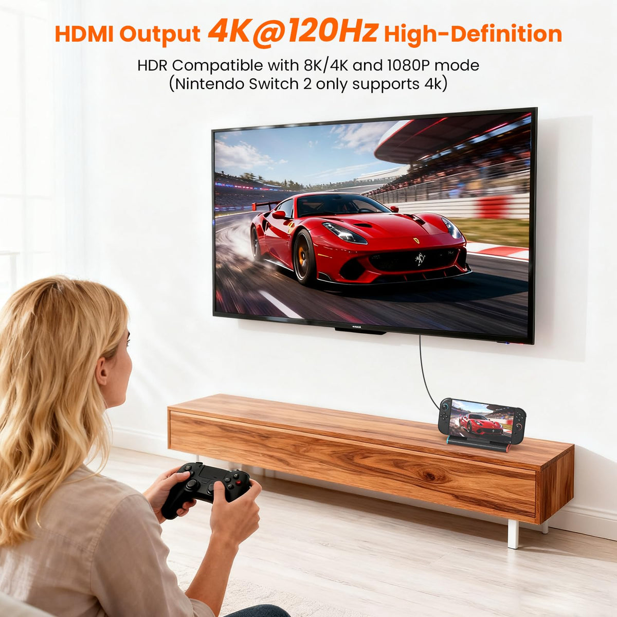 Rocketek Nintendo Switch 2 Dock Station Portable TV Docking Charger DEMO