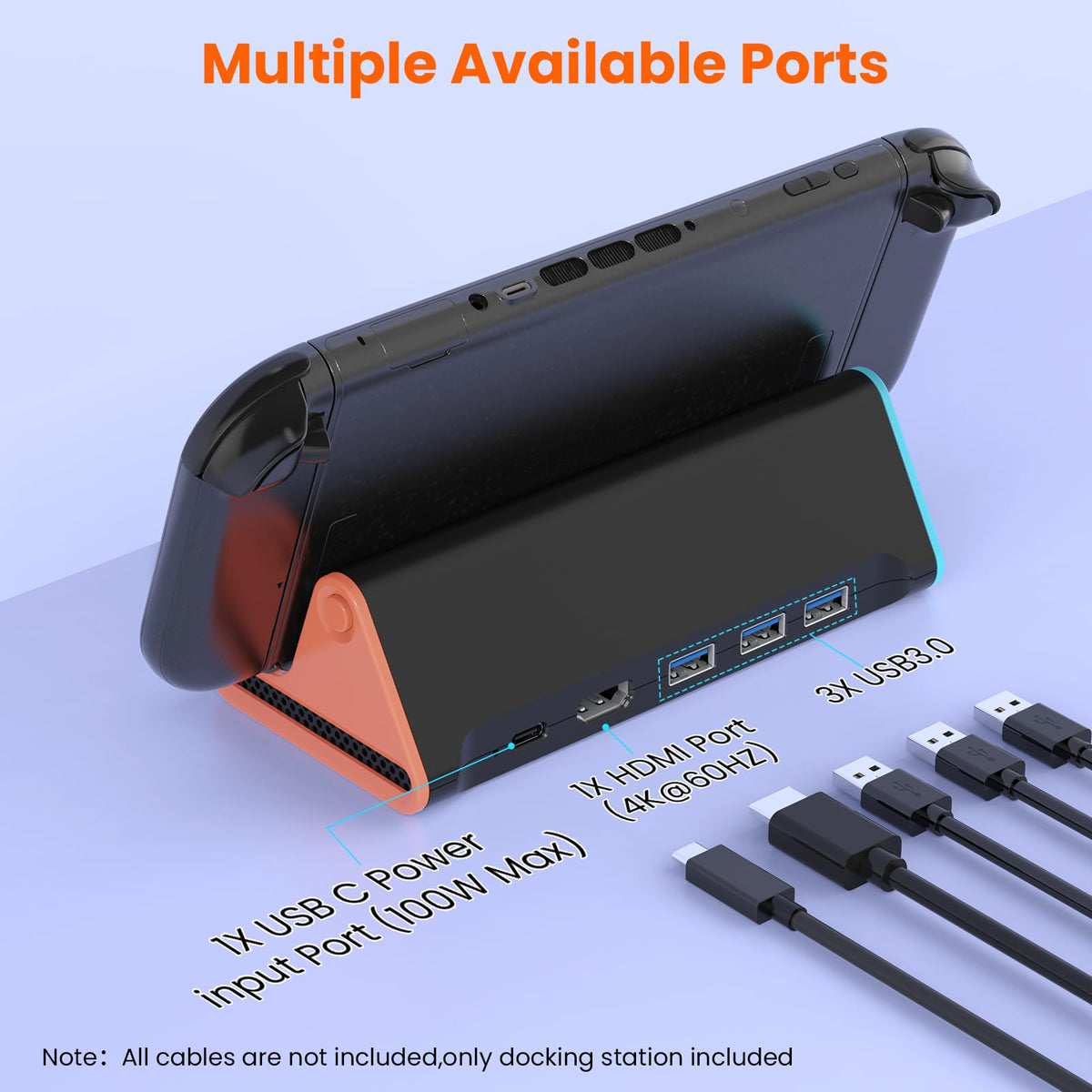 Rocketek Nintendo Switch 2 Dock Station Portable TV Docking Charger DEMO