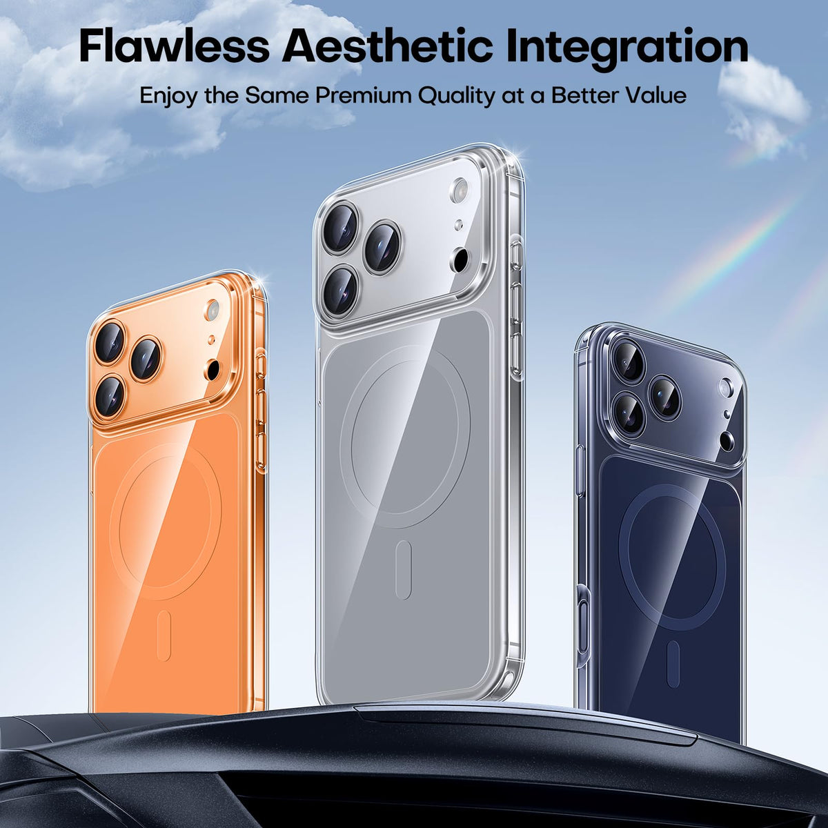 TAURI iPhone Basic Cases 17 Pro Case 6.3" Titanium Magnetic Solid Color NEW