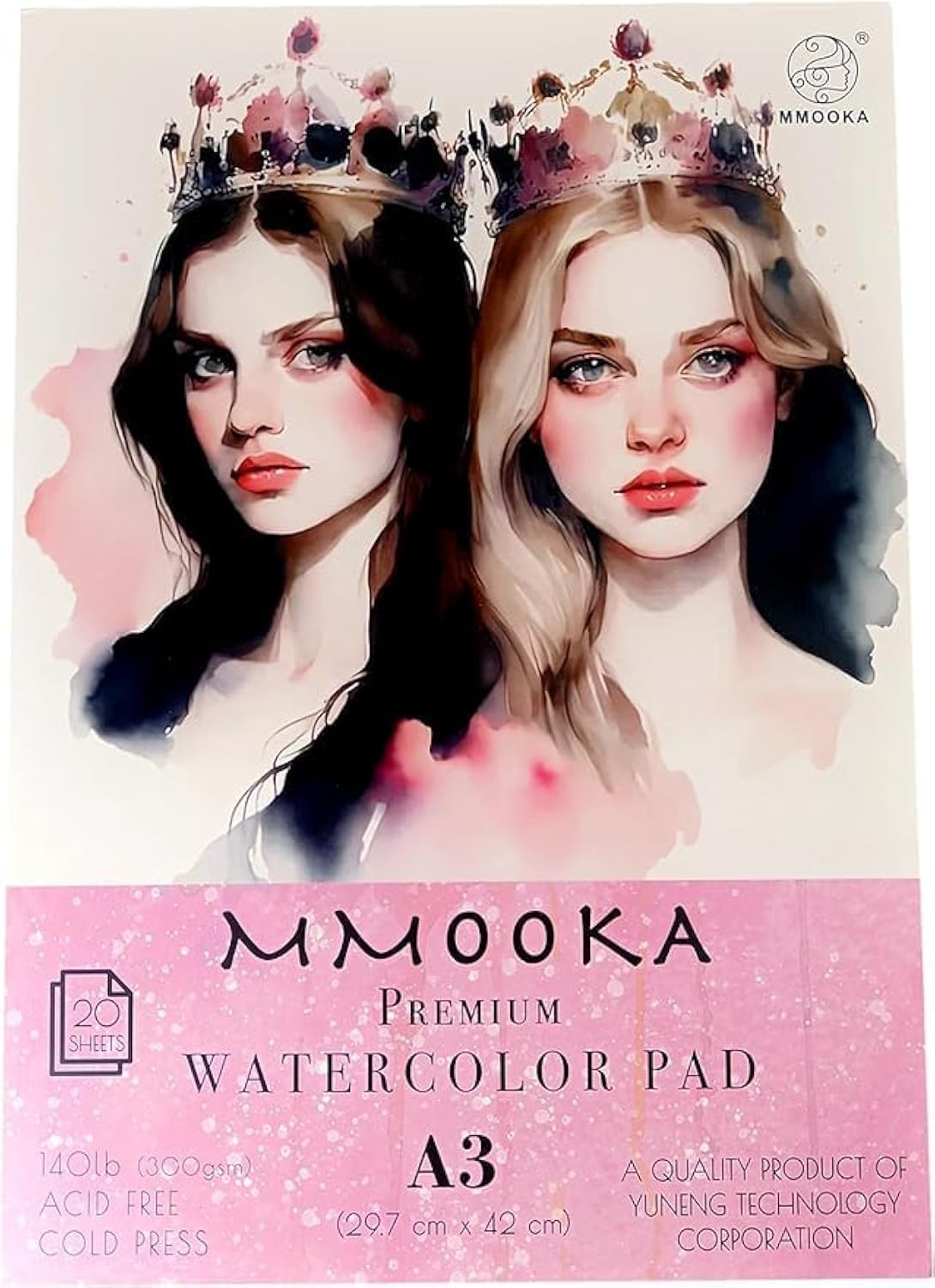 Glowify XL A3 Watercolor Textured Paper Pad for Artists Drawing Sketch NEW