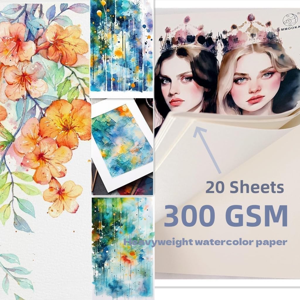 Glowify XL A3 Watercolor Textured Paper Pad for Artists Drawing Sketch NEW