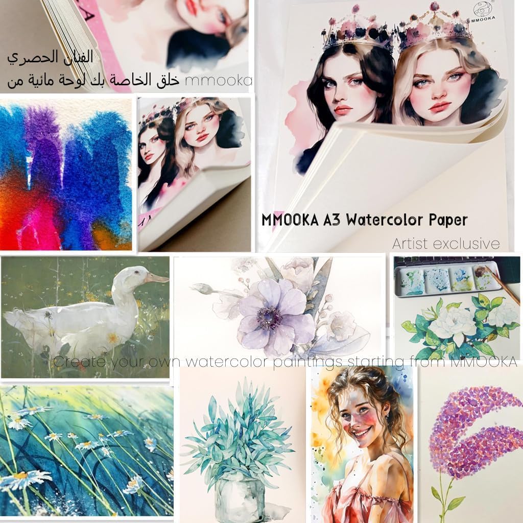 Glowify XL A3 Watercolor Textured Paper Pad for Artists Drawing Sketch NEW